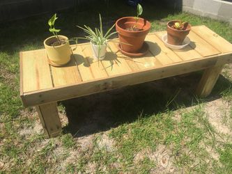 Repurposed Wood Planter Bench