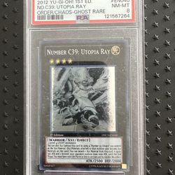 2012 YU-GI-OH ORCS-ORDER OF CHAOS #ENO40 NO.C39: UTOPIA RAY ORDER/ CHAOS-GHOST RARE PSA 8