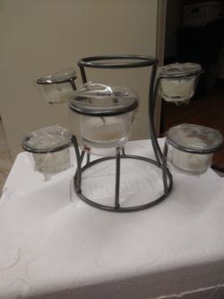 Silver candle holder