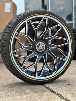 24" WRAITH WHEELS WITH VOGUE