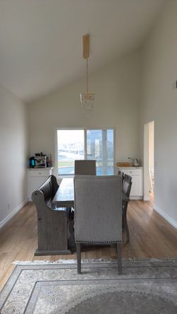 Dining table and chairs