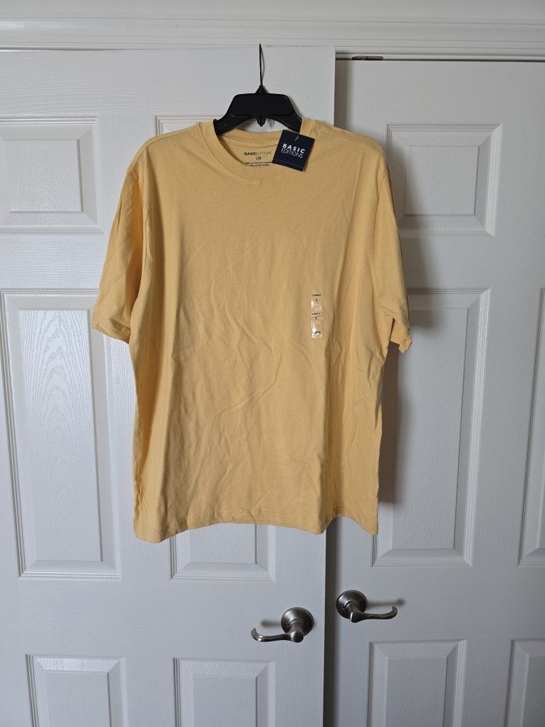 Basic Editions Short Sleeve Crew Size L