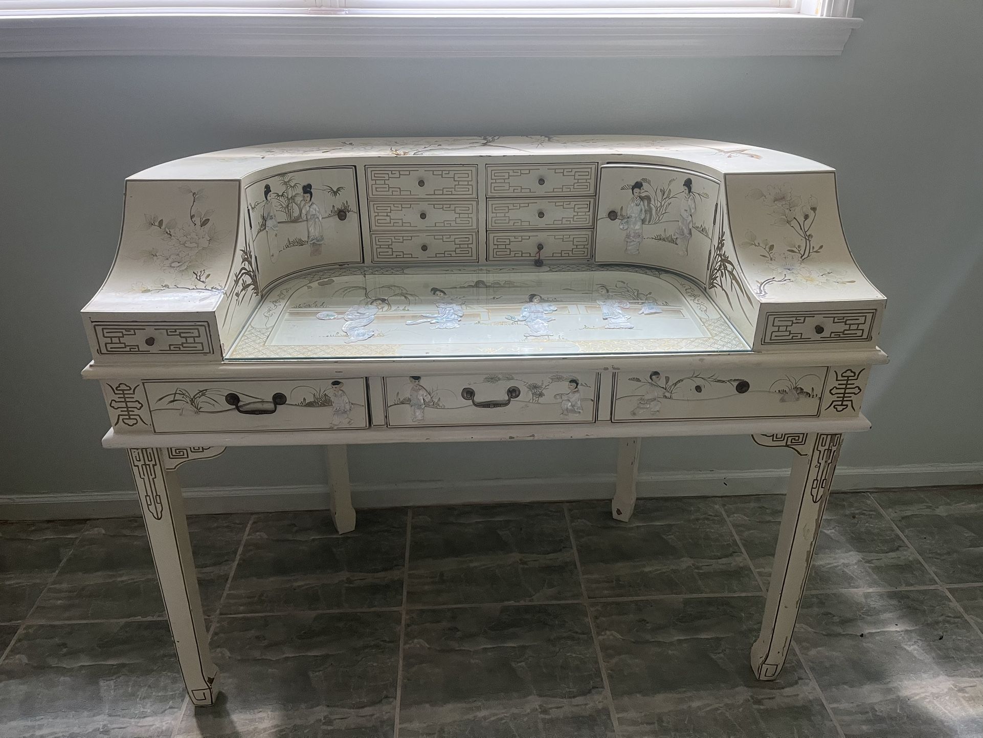 Oriental Desk With One Chair