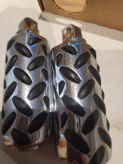 Harley Touring FXR Dyna Sportster & Softail Black & Chrome Footpegs Footrests