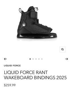 Wakeboard with Bindings, Liquid Force Fury (New Never Used)