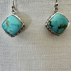 Sterling  Silver Turquoise Earrings 