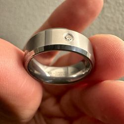 Mens TRITON Tungsten Diamond Ring