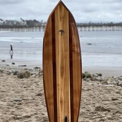 Hand Crafted Wooden Hollow 6’ 2” Fish Surfboard