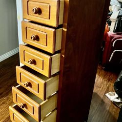 Beautiful  Wood Lingerie Chest Of 9 Drawers Cabinet 