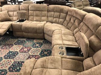 BRAND NEW SECTIONAL SOFA WITH RECLINABLE CHAIRS