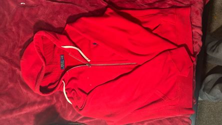 red raulph lauren zip up