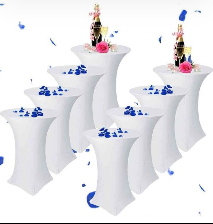 8 Packs 32 x 43 Inch Cocktail Spandex Table Covers