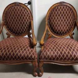 Set Of Two Heavy Duty Beautiful Dining Office Captains Chairs 