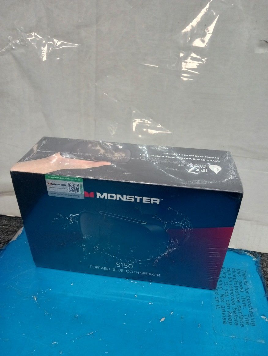 Monster S150 Portable Bluetooth Speaker. ipx7 waterproof