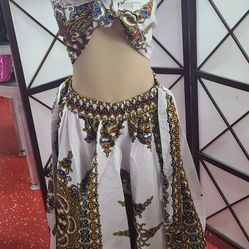African  skirt with headwrap 