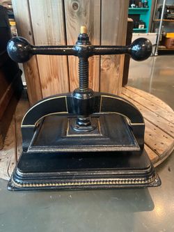 1800´s Antique French Cast Iron Book Binding Press