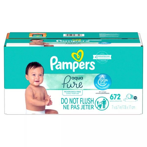 Pampers Aqua Pure Wipes 672