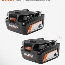 Ridgid Batteries Set Of 2 W/charger