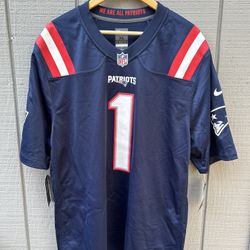 Nike New England Patriots Jersey Cam Newton 1 On Field NFL Men XL Blue NWT for Sale in Roseville CA OfferUp