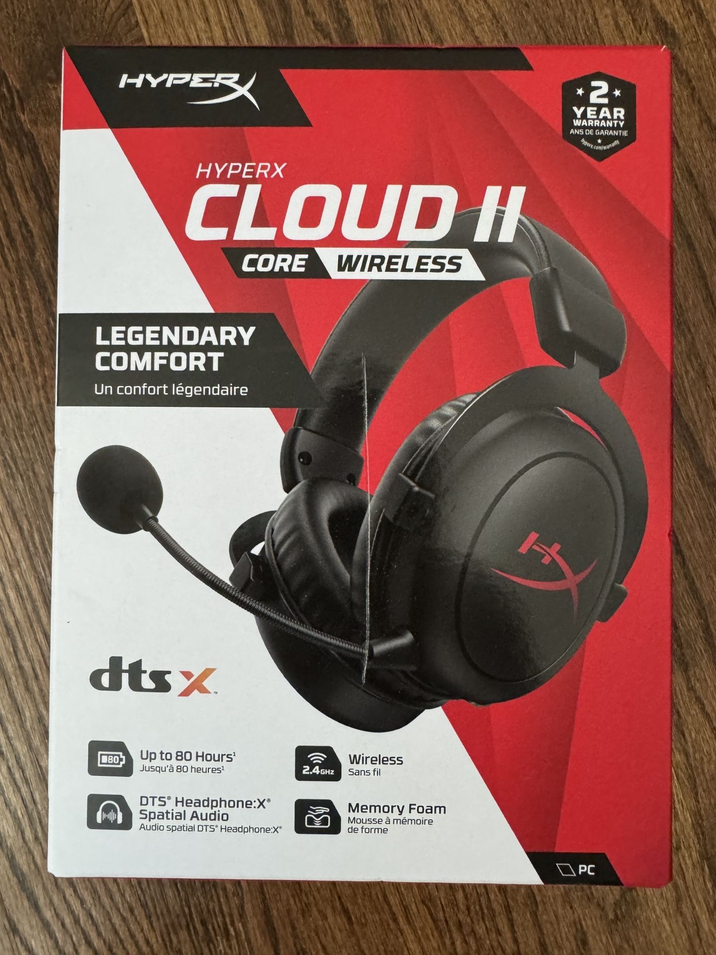 HyperX Black/Red HyperX Cloud II Wireless Gaming Headset - NEW