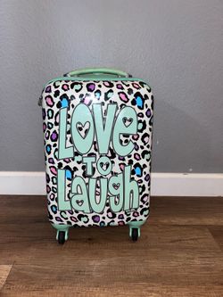 Justice “Love To Laugh” Kids Rolling Suitcase