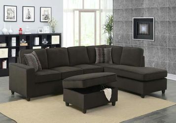 CORVIN CHOCOLATE REVERSIBLE SECTIONAL Item no.1046