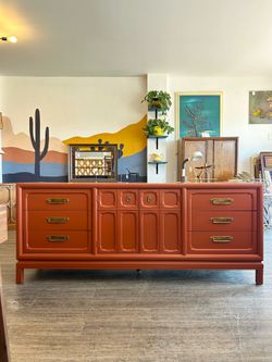 Dresser / Buffet / Sideboard / Entertainment Center / Burnt Orange!