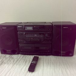 Vintage Sony CD/Dual Cassette Player Boom Box