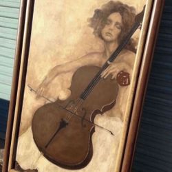 The Cello Player, 2009 Gorgeous, single piece art piece by Barbara Hangan, 