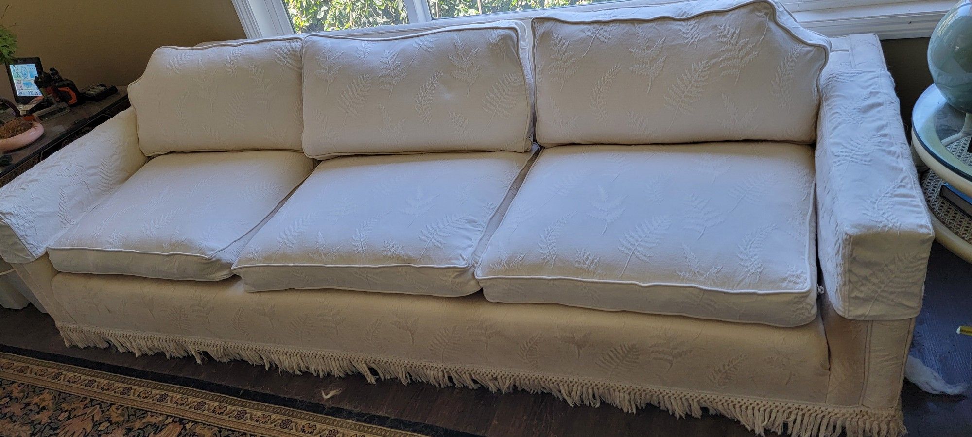 Custom Made 8 Foot white Sofa