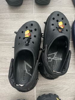 Black Crocs Classic Clogs with Jibbitz