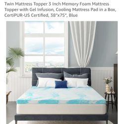 Twin mattress topper