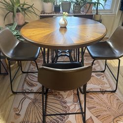 Counter Height Dining Table + 4 Chairs
