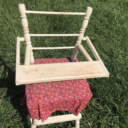 Vintage DOLL High  Chair 29” 