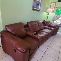 Sectional Recliner Chair Leather 