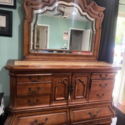 Michael Amini Dresser With Mirror 