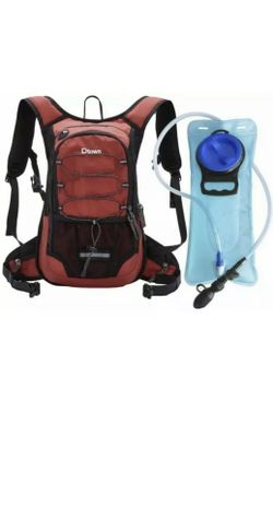 Dtown Hydration Pack Backpack for Hiking Biking or Running,with 2L Water Bladder