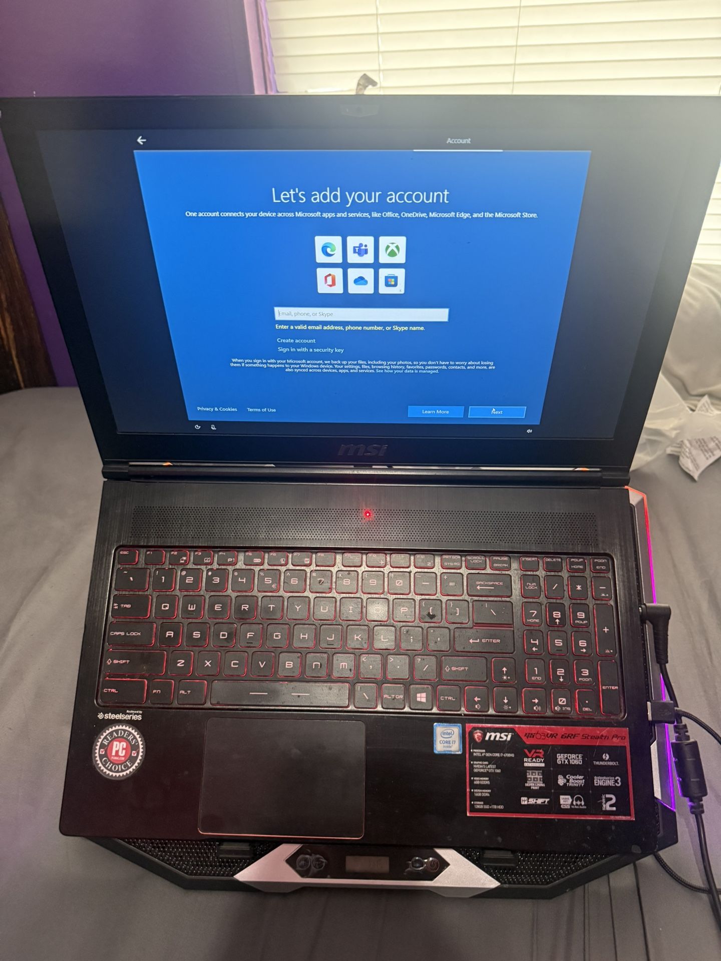 MSI GS63VR 6RF Stealth Pro Gaming Laptop *READ DESCRIPTION *