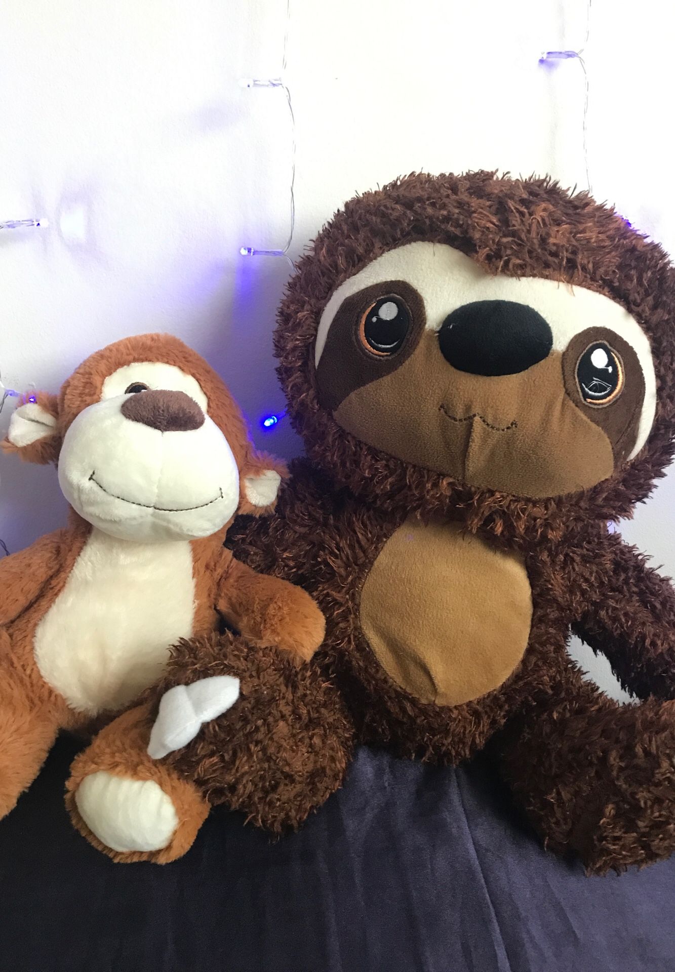 Sloth & Teddy bear stuffed animals