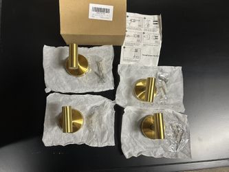Matte Brass Towel Hooks (4)