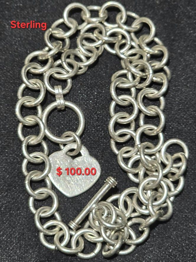 Vintage Heavy Sterling Silver Necklace