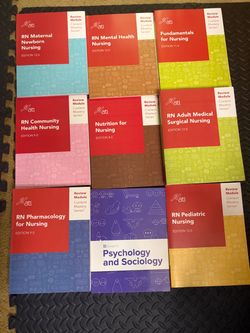 ATI nursing books (8 total)