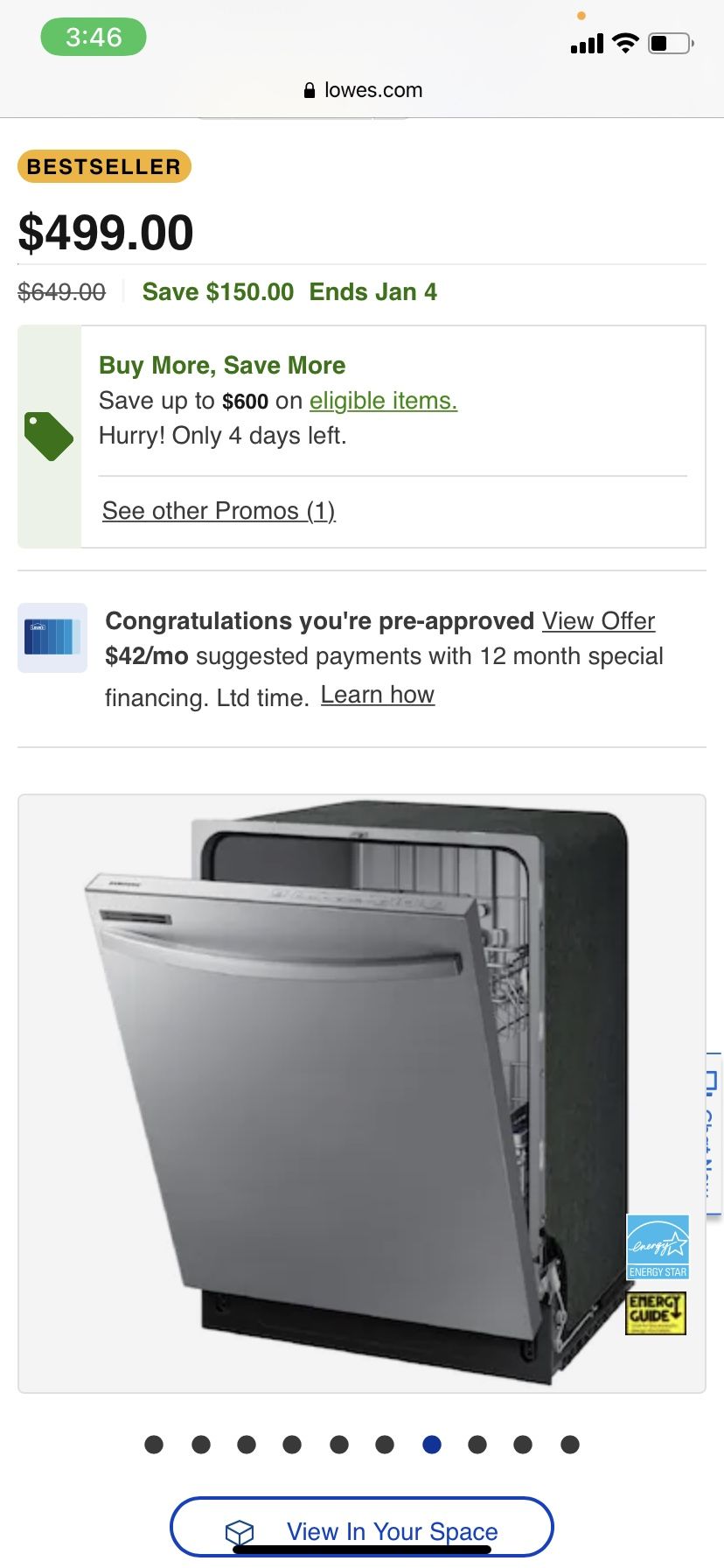 Brand New In Box: Samsung Top Control 24-in Built-In Dishwasher (Stainless Steel) ENERGY STAR, 55-dBA