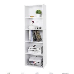 5 Tier Bookcase Bookshelf Storage Wall Shelf Organizer Display Stand Home Office