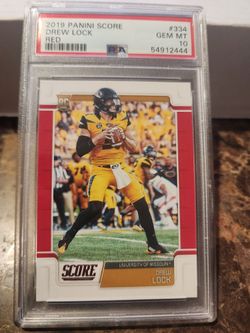 2019 Drew Lock - red - Gem Mint PSA 10 #334