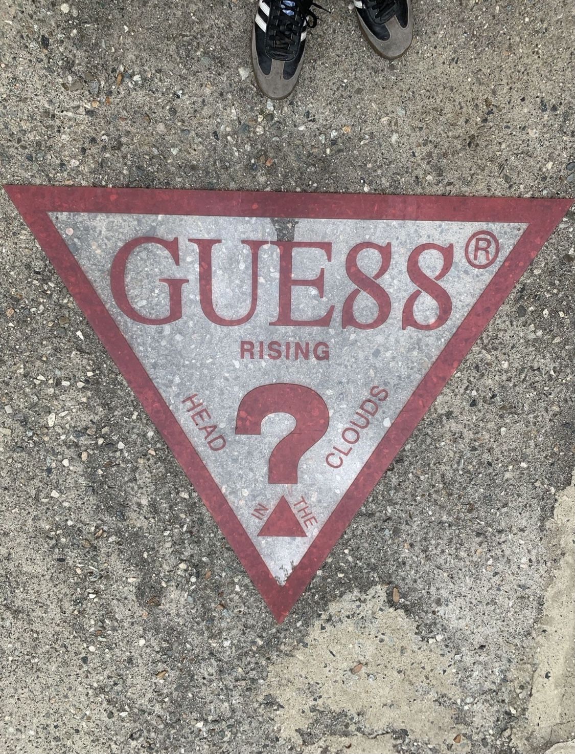 Vintage Guess Jeans BIG Plexiglass Window Store Sign Vintage Clothing