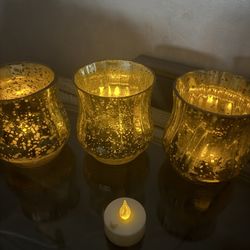 1 Mercury Glass Holder With Tea Light…. $3…… $9 For All 3…. 