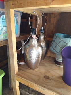 2 Large Lamps With Shades