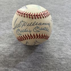 500 Home Run Baseball Signed By 11 HOF’s. Clear And Legible Signatures: Mantle, Williams, Aaron, Banks, Robinson, Schmidt, Killebrew, Mathews, Jackson