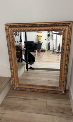Gold frame mirror